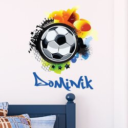 Ambiance Stenska nalepka z imenom Football Graffitti Cene