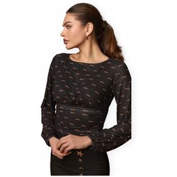 Minueto Topi & Bluze George Top - Black Črna Cene