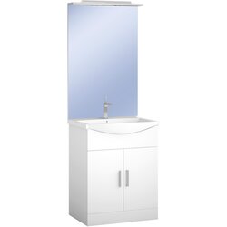 Smart kopalniški sestav smart 65 (65 x 45 x 185 cm, bela, sijaj, led) Cene