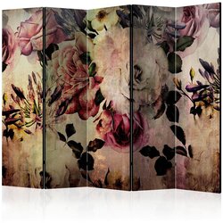 Artgeist Paravan Nostalgia Flowers, 5-Delni, Akustičen Cene