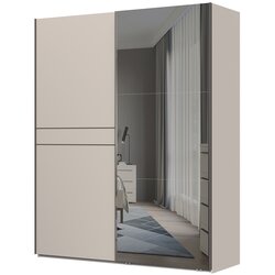 Jela Jagodina klizni plakar sa ogledalom PK181-OG/OP - Kolekcija Opera - Kašmir mat lak/Kašmir mat lak - 182x224x61cm Cene