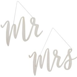 Ginger Ray® drvena dekoracija za stolicu mr & mrs Cijene