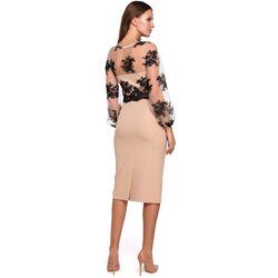 Makover Ženska haljina K013 smeđa pink Cene