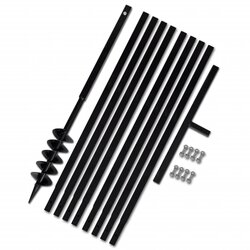 vidaXL Ručna burgija za zemlju sa ručkom 100 mm i produžnom cijevi 9 m čelik Cijene