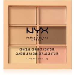 NYX Professional Makeup Conceal. Correct. Contour paleta za konturiranje i korekturu nijansa 01 Light 6 x 1.5 g Cijene