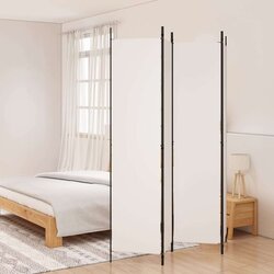  Sobna pregrada s 4 panela bijela 200 x 220 cm od tkanine Cijene