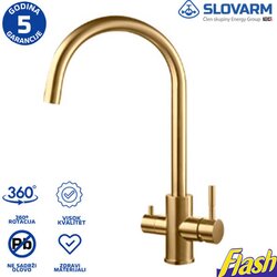 Slovarm Slavina za sudoperu ZLATNA INOX 2u1 - standardna i filtrirana voda - Slovarm 486011 Cene