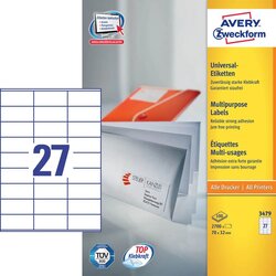 Avery Zweckform Avery General Usage Labels, White, 70 x 32 mm Cene