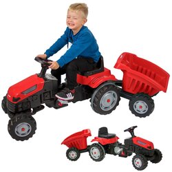 Woopie traktor na pedale s prikolicom GoTrack MAXI - crveni Cene
