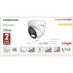 POE Dome IP Kamera Longse 4MP 2.8mm 25m IR Cene
