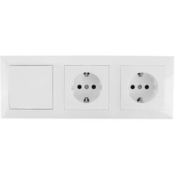 Aigostar KOMPLET 2x kućna utičnica sa prekidačem 2x16A/250V SCHUKO Cene