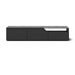 TemaHome Crna TV komoda u betonskom dekoru 180x38 cm Verone – Cene
