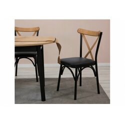 HANAH HOME trpezarijski sto i stolice oliver oak - black Cene