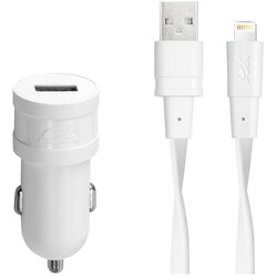 Rivapower Avtopolnilec VA4215 WD2 Bela 1A / 1xUSB + MFi Lightning kabel 1,2 m, (21576818) Cene