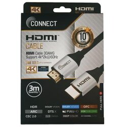 Connect HDMI Kabl, Aluminijumsko kućište, 24K20, 3m, Crni Cene