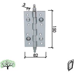 Dabel šarka brodska za vrata sp561 hr x150x82x3 mm dsp Cene
