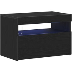 vidaXL Noćni ormarić s LED svjetlima Crna hrastovina 60x35x40 cm inženjersko drvo Cijene