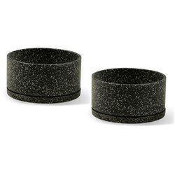 Bonami Selection set od dvije crne tegle za cvijeće terrazzo Cene