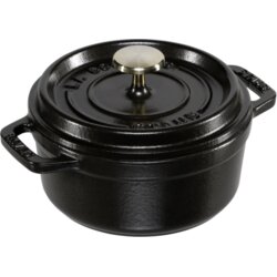 Staub Cocotte 12cm round black, cast iron Cene