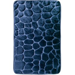 A.S. CREATION TAPETEN Tepih za kupatilo pebble 50x80cm memorijska pena mikrofibe tamno plava Cene