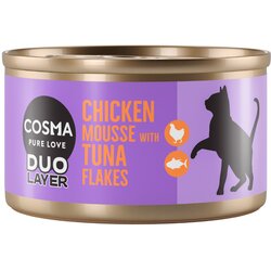 Cosma DUO Layer 6 x 70 g - Piščančji mousse s koščki tune Cene