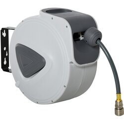 Durhand Avtomatski kolut za cev 20 m + 194 cm s priključkom Φ1/4'', z možnostjo pritrditve na steno in z možnostjo vrtenja za 180°, siv, (20755431) Cene