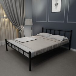 Hanah home K90 - black (140 x 200) black double bedstead Cene