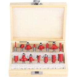  6.35mm Milling Bits for Woodworking - Set of 15 Cene