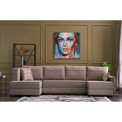 Atelier Del Sofa ugaona sofa ece panoramik - krem Cene