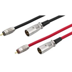 Monacor 0065320 Cinch / XLR audio priključni kabel [1x muški cinch konektor - 1x muški konektor XLR] 1.5 m crvena/crna Cene