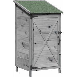 vidaXL Vrtno skladišče Siva 59,5 x 56 x 113,5 cm Inženirski les, (5000235345) Cene