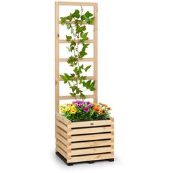 Blumfeldt Mod Grow 50, set povišenig cvjetnjaka i rešetke, 50 x 151 x 45 cm, borovo drvo, omot od mjehurića Cijene