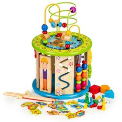 ECO TOYS Leseni didaktični valj z igrami 3 leta+ Cene