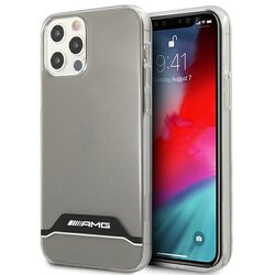 Mercedes AMG AMHCP12MTCBW IPHONE 12/12 PRO PRZEZROCZYSTY/TRANSPARENT HARDCASE ELECTROPLATE BLACK&WHITE, (21967395) Cene