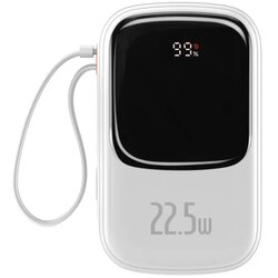 Baseus Power Bank QPow Overseas Edition - 20 000mAh LCD Quick Charge PD 22,5W with cable to Type C white PPQD060302 Cene