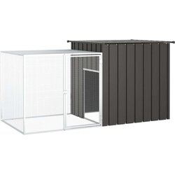 vidaXL Kavez za zečeve antracit 200 x 91 x 100 cm od pocinčanog čelika Cijene