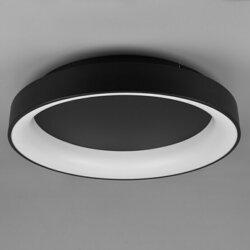 REALITY LEUCHTEN LED okrogla stropna svetilka Girona (48 W, Ø x V: 60 x 12 cm, Črna, Hladno bela) Cene