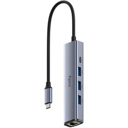 Cudy UH605 interface hub USB 3.2 Gen 1 (3.1 Gen 1) Type-C 5000 Mbit /s Grey, Silver Cene