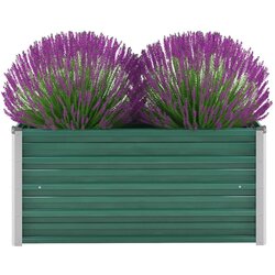 vidaXL Vrtna sadilica od pocinčanog čelika 100 x 40 x 45 cm zelena Cijene