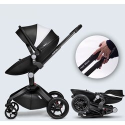 Hot Mom kolica za bebe black 2U1 sportsko sediste+korpa F022BLACK Cene
