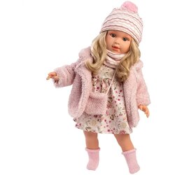 Llorens Llorens: Lucia 40 cm lutka v cvetlični obleki z torbico Cene