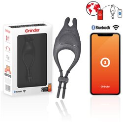 Oninder Pampa Panty Rechargeable Adjustable Vibrating Ring with Clitoris Stimulator 10 Speed Free App Black Cene