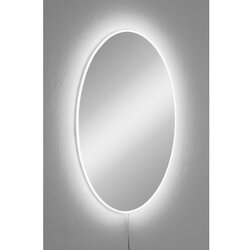 Hanah home ogledalo sa led osvetljenjem elliptical single 30x40 cm white Cene