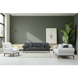 Atelier Del Sofa london set 3+3+2 - dark grey, ares white dark greyares white sofa set Cene