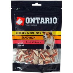 Ontario Dog posladek sendvič - chicken jerky, 70 g Cene