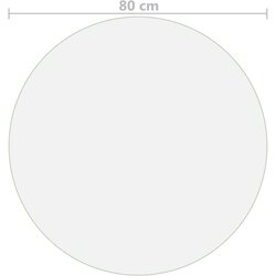 vidaXL Zaštita za stol prozirna Ø 80 cm 2 mm PVC Cijene