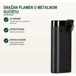 Army Metalni brener upaljač Don, Crni Cene