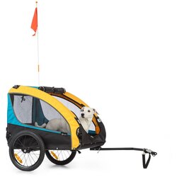 Klarfit Husky Race prikolica za pse, 282L, 40KG, 600D, oksfordsko platno, modra barva Cene