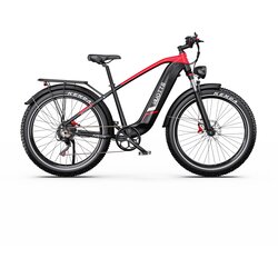 Duotts Električno kolo F26Lite, 26" debela pnevmatika, 48V 18Ah, črno-rdeče, (5000072553) Cene
