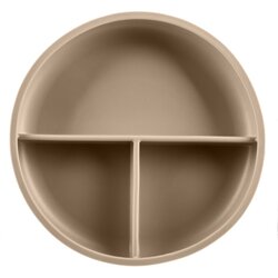 Zopa Silicone Divided Plate deljeni krožnik s priseskom Sand Beige 1 kos Cene